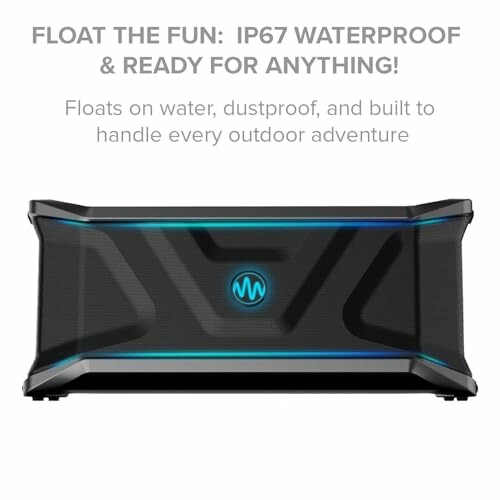 Waterproof speaker with IP67 rating.